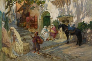 Frederick Arthur Bridgman Werke - Eine Straße in Algerien Frederick Arthur Bridgman